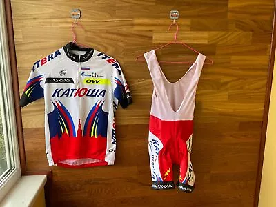 OW Pro Cycling Team Katusha 2015 Set Jersey + Bib Shorts Size 2 Itera Canyon  • $55