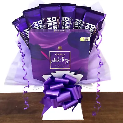 CADBURY MILK TRAY Chocolate Bouquet | Dairy Milk Box Hamper | Father’s Day Gift • £34.99