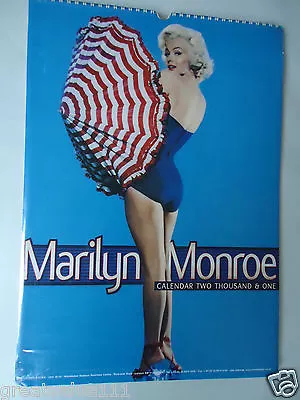 Marilyn Monroe Calendar 2001 Original Vintage 21 Year Old Rare Valuable  New Gem • £6.50