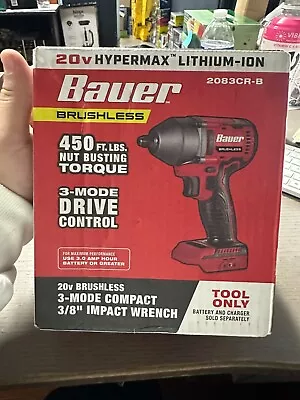 BAUER 20V Brushless Cordless 3/8 In. 3-Speed Impact Wrench Tool Only • $55