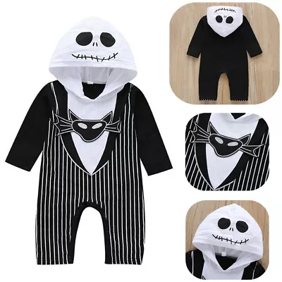 Baby Boys Outfit Jack Skellington Costume Fancy Dress Nightmare Before Christmas • £8.49