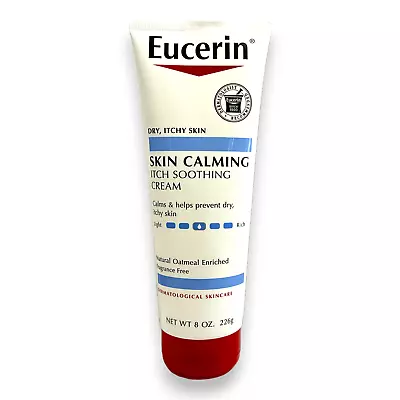 Eucerin Skin Calming Itch Soothing Cream (Dry Itchy Skin) 8oz./226g NEW • $13.25