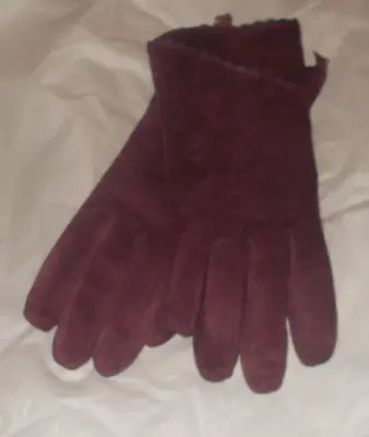 Accessorize Purple Suede Gloves • £20