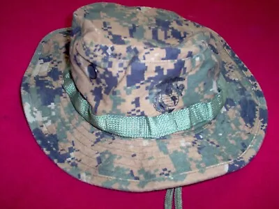 USMC Marine Corps Woodland Camo MARPAT Boonie Hat LARGE • $9.99