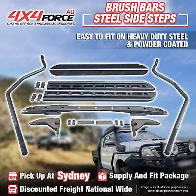 Side Steps Brush Rail Bars Rock Sliders Universal Dual Cabs 4WD Offroad SYD • $550