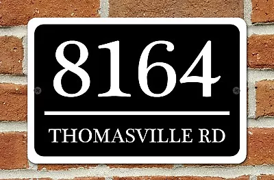Personalized Home Address Sign Aluminum 12  X 8  Custom House Number Plaque • $19.99