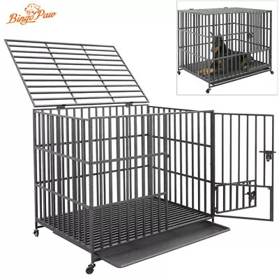 £195.96 • Buy XXL Portable Large Dog Cage Puppy Playpen Heavy Duty Enclosure Kennel Wheels New