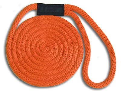 5/8  X 10' Solid Braid Dock Lines - Orange - Made In USA • $21.99