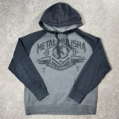 METAL MULISHA Logo Gray Hoodie UFC MMA Sweatshirt Shirt Sz Small • $13.90