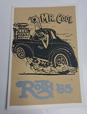 Mr. Cool Roth 65 Silkscreen Mini Print 3.5x5  By Rat Fink Artist Jim Madison • $7.50