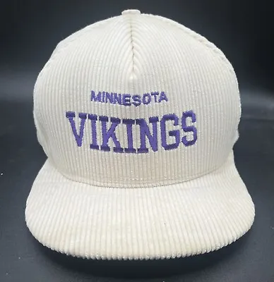 Rare VTG Minnesota Vikings Corduroy Hat Direct Embroidery Collection USA Adjust. • $60