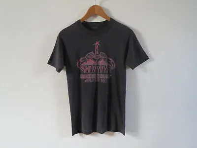 Vintage Scorpions T-shirt Animal Magnetism Tour Original 80s Single Stitch • $74.66