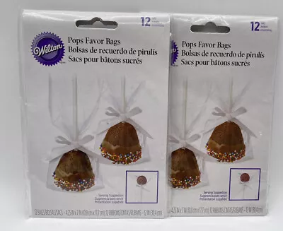 Wilton 12 Count Cake Pop Favor Bags Lot Of 2 • $10