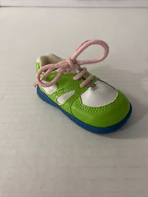 My Twinn Doll Tennis Shoe Sneaker Right Single Replacement Green Pink Lace Up • $9.99