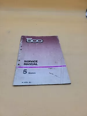 M 1979-86 Saab 900 5 Brakes Service Shop Repair Maintenance Guide Manual • $22