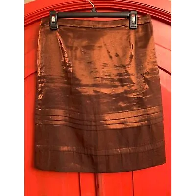 Simply Vera Vera Wang Size 8 STUNNING Copper Knee Length Holiday Skirt EUC • $24.99