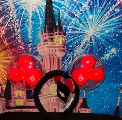 Disney Parks Minnie Mouse Best Day Ever Light Up Red Balloons Ears Headband New • $20.95