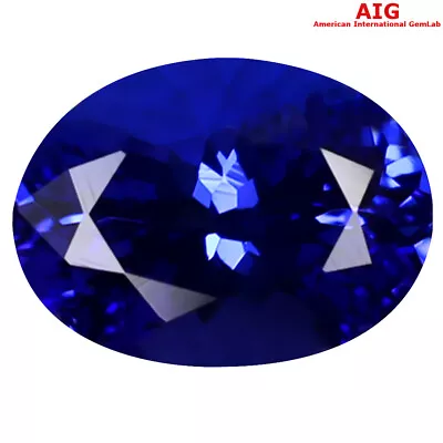 1.80 Ct AIG CERTIFIED AAAA GRADE FANTASTIC OVAL (9 X 7 MM) D'BLOCK TANZANITE • $477.99