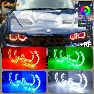 For BMW E46 Coupe Convertible Sedan Multi Color DTM M4 Style RGB Led Angel Eyes • $129.98