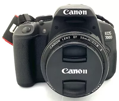Great Canon EOS 700D Digital SLR Camera W/ EF 50mm 1:1.8 II Lens • $379