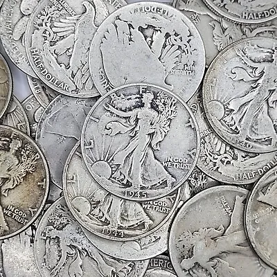 Walking Liberty Coin Lot - CHOOSE HOW MANY - 90% Silver Half Dollar Coins • $12.74