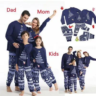 UK Family Matching Adult Kids Christmas Pyjamas Xmas Nightwear Pajamas Pjs Sets • £11.99