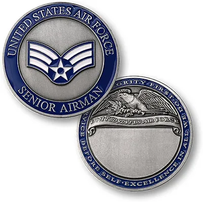 Senior Airman Challenge Coin With FREE ENGRAVING! • $15