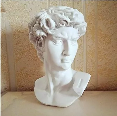 David Head Bust Greek Mythology Statue Mini Europe Michelangelo Home Decoration • $18.59