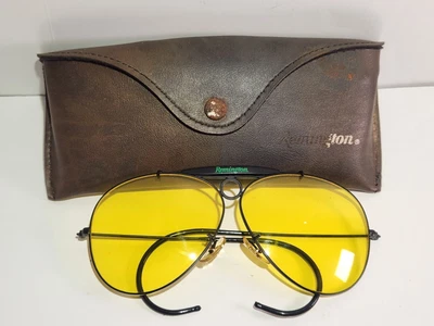 $49.99 • Buy Vintage Remington Yellow Lens Aviator Shooting Glasses Original Case 