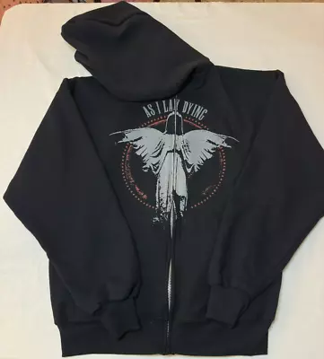 As I Lay Dying Skulls Rock Band Metal Hoodie Angel Black Size Medium • $25