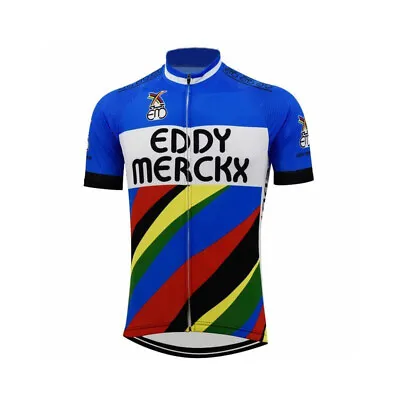 Retro EDDY MERCKX Cycling Jersey Bicycle Jersey Cycling Shirt Cycling Top Jersey • $20.87