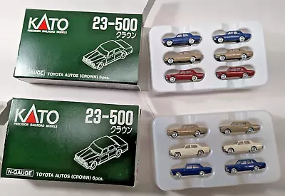 N-Scale    KATO 23-500  2 Boxes Of   TOYOTA AUTOS (CROWN)  6 Per Box • $17