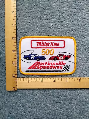 1 Rare Miller Time 500 Martinsville Speedway  Racing Iron On Patch Free Ship • $4.59