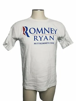 Men M Mitt Romney Ryan Republican Official Campaign T Shirt White 2012 Election  • $19.99