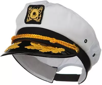 Captain'S Yacht Sailors Hat Snapback Adjustable Sea Cap Navy Costume Accessory ( • $14.13