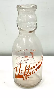 Cream Top 1 Qt Baby Face Milk Bottle Hoffman Dairy Monroemichigan Mi Mich Glass • $55