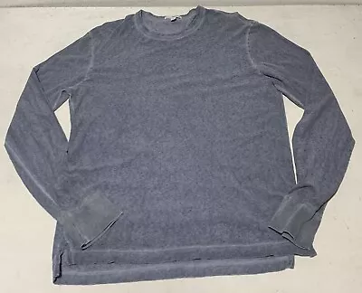 James Perse Shirt Men 2 Medium Blue Gray Long Sleeve Crew Neck 100% Cotton USA • $31.99