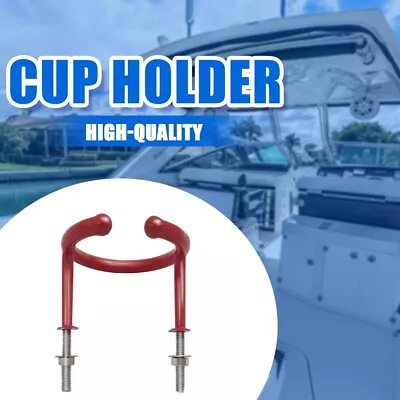 Red 1 Ring Cup Holder Stainless Steel Marine Yacht Fishing Boat Polished New • $11.89