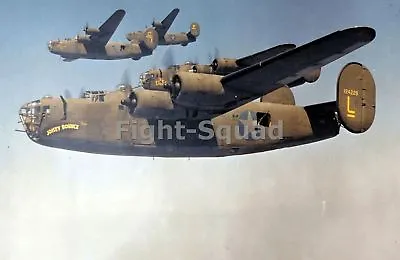 WW2 Picture Photo Jun 1942 Four US B-24 Liberator Of The 93rd 1448 • $5.95