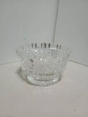 Vintage Cut Glass Clear Taper Candle Holder • $12