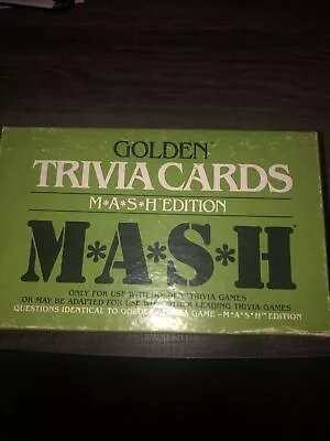 Golden Trivia Card Game MASH Edition 1984 Vintage Complete. Plus Trivia Book. • $9.89