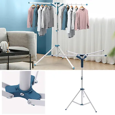 Tripod Clothes Drying Rack Laundry Coat Hanger Metal Garment Rack Foldable Adjus • $33.25