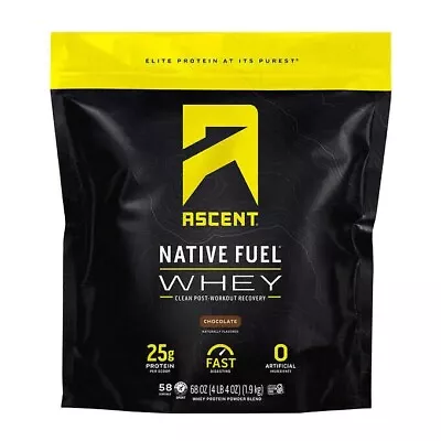 Ascent Native Fuel Whey Protein Powder Chocolate 68 Oz (4.25lb) • $59.99