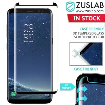 $11.99 • Buy Galaxy S8 S9 S9 Plus Case Friendly Tempered Glass Screen Protector For Samsung