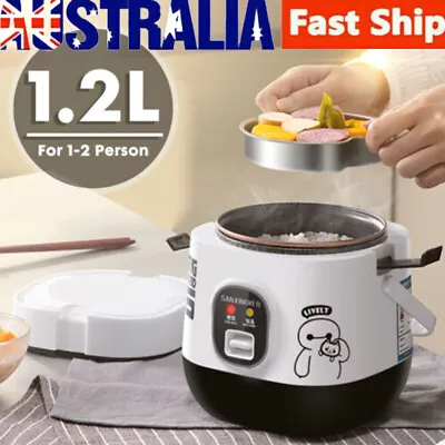 AU Electric Rice Cooker 1.2L Portable Mini Small Rice Cook 3 Cups For 1-2 Person • $32.49