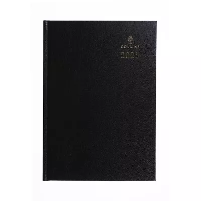 Collins 2025 Day A Page A4 Black Diary Hardback Cover Office Desk EARLY EDITION • £19.95