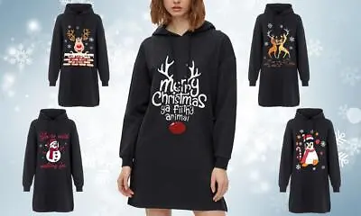 £15.99 • Buy Womens Christmas Long Hoodies Casual Sweatshirt Dress Pullovers Long Sleeve
