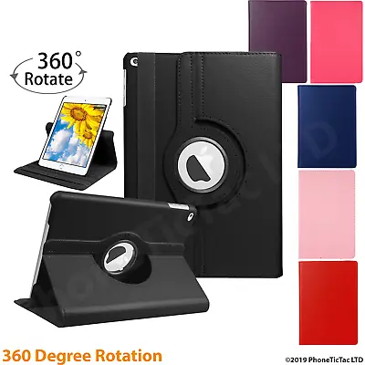 360° Rotating Leather Case For IPad 10.2 10.9 IPad Air 2 Mini 6 5 4 3 2 8.3 7.9 • £6.48