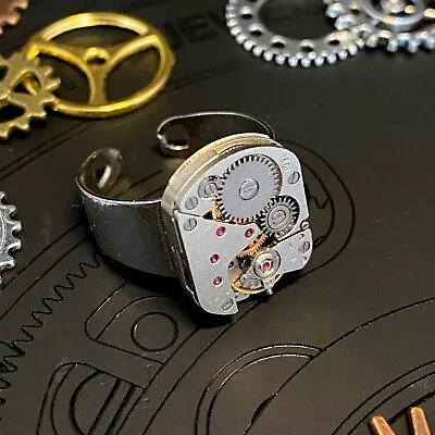 Mechanical Watch Movement Ring Vintage • $59.10