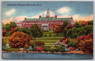 Postcard Roosevelt Hospital Metuchen NJ Linen B133 • $4.48